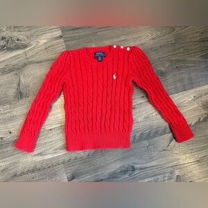 Polo Ralph Lauren Girls 4T Knit Red Sweater